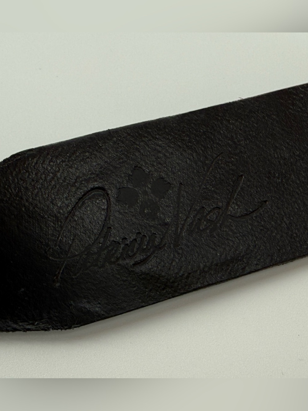 Patricia Nash Black Tooled Leather Belt S/M - Picture 5 of 9